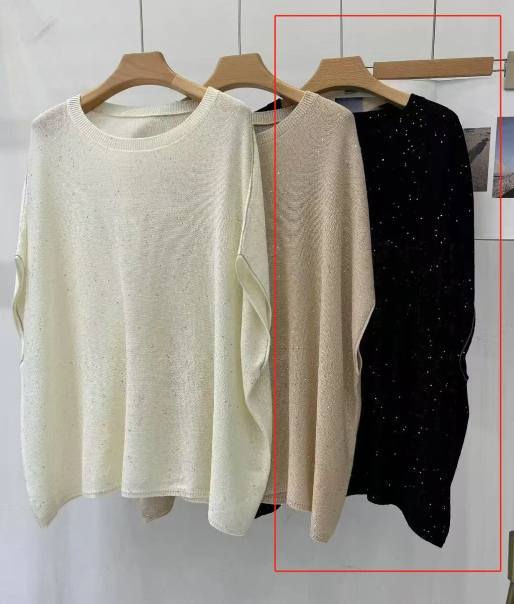 BC1155 Boutique Luxury Brand Women's Clothing Summer loose Knitted Pullover Linen Silk plus size  Sweaters