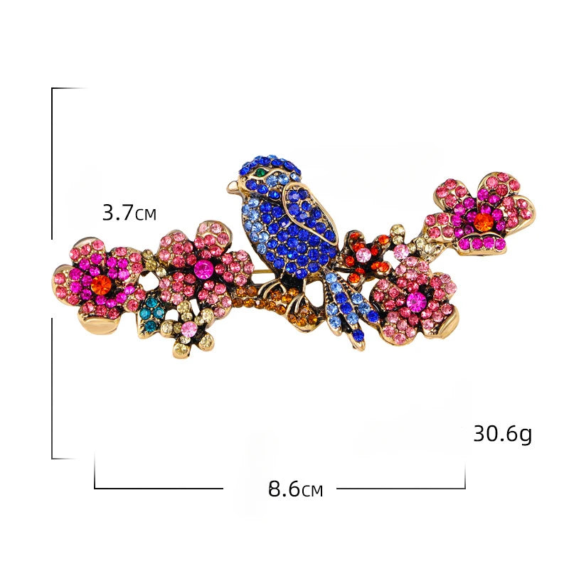 Creative Animals Pins Corsages Branches Bird Brooches Exaggerated Clothing Accessories Flower Plant Boutique Jewelry