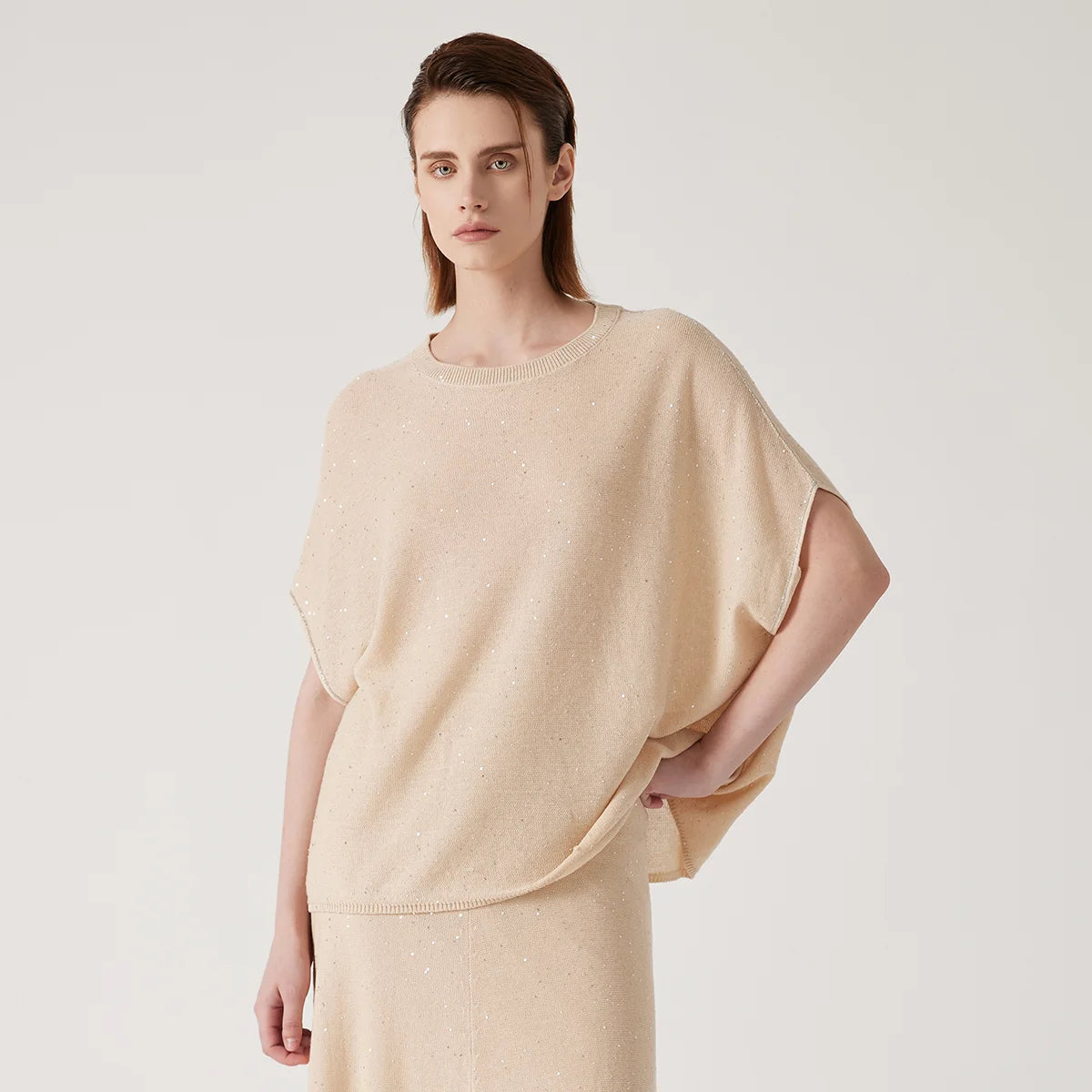 BC1155 Boutique Luxury Brand Women's Clothing Summer loose Knitted Pullover Linen Silk plus size  Sweaters
