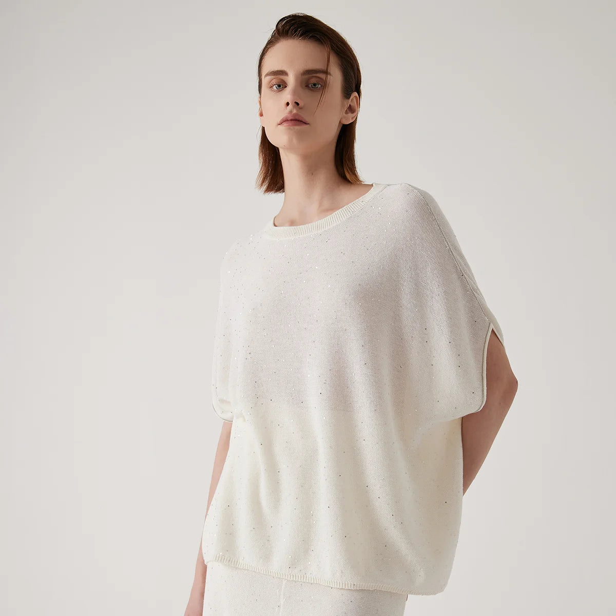 BC1155 Boutique Luxury Brand Women's Clothing Summer loose Knitted Pullover Linen Silk plus size  Sweaters