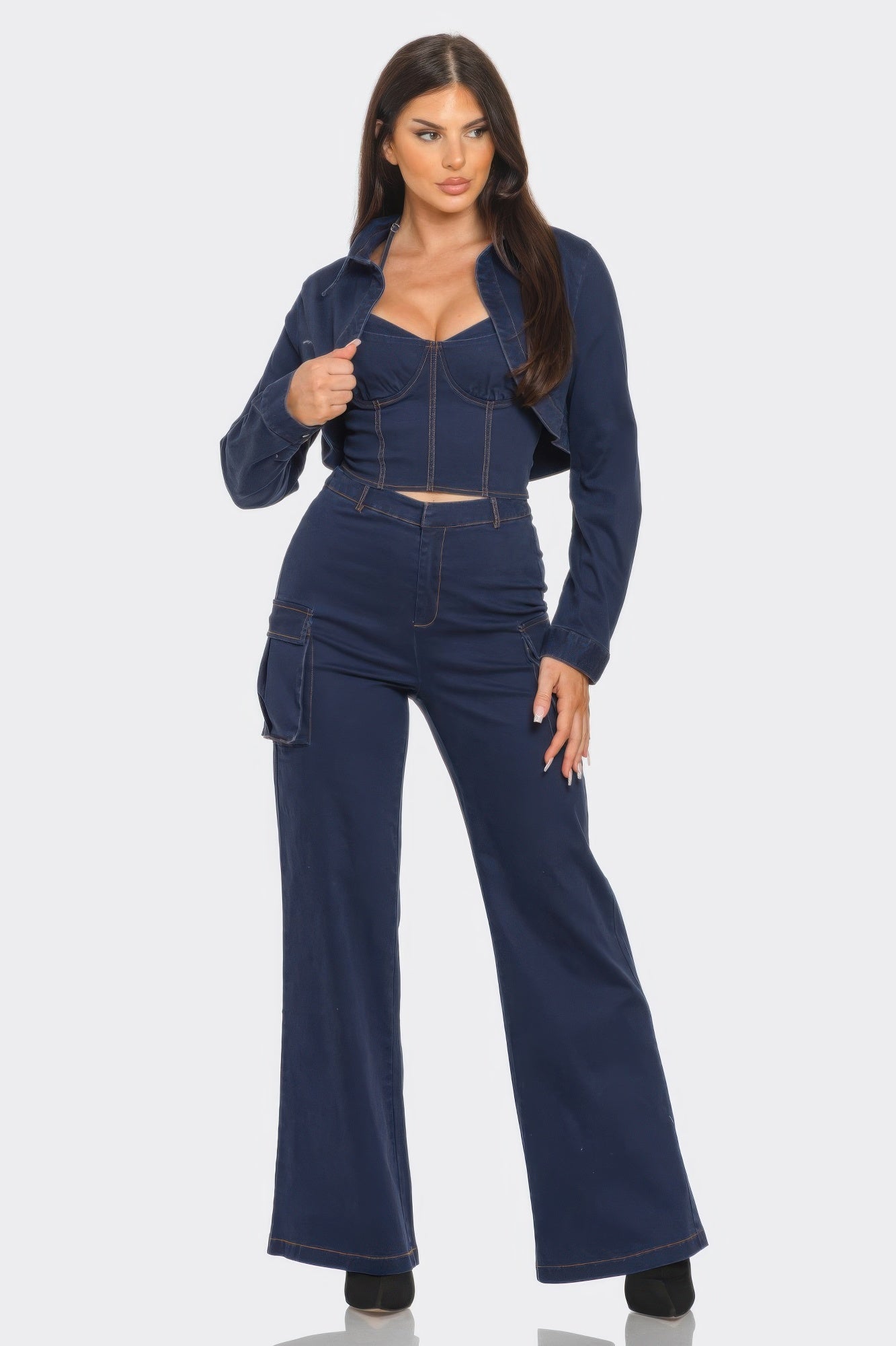 Tailored Crop Jacket Set