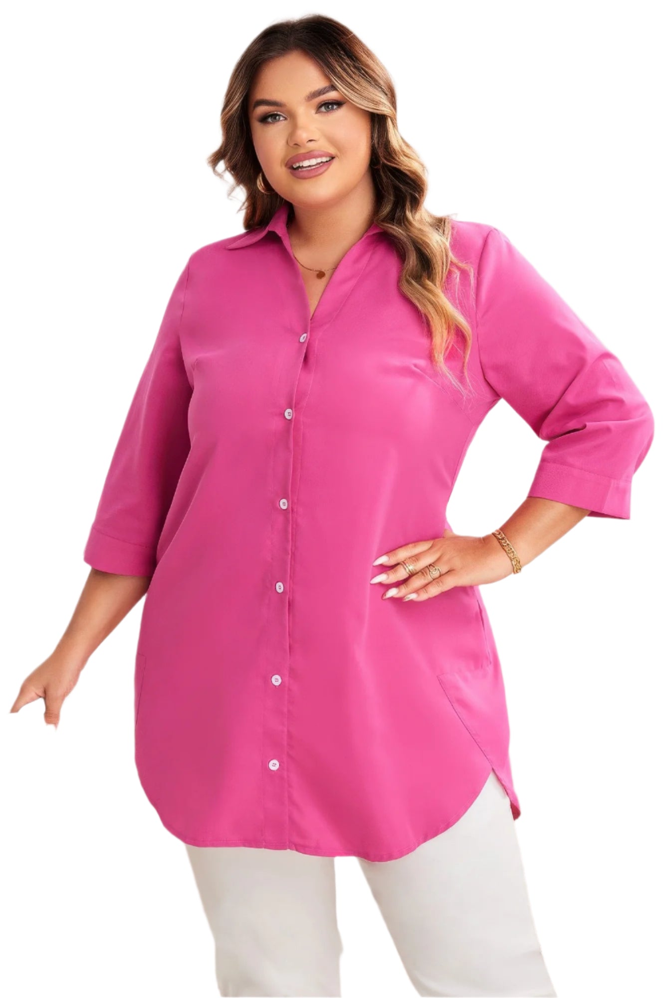 Silver Lake Button Front A-Line Dress