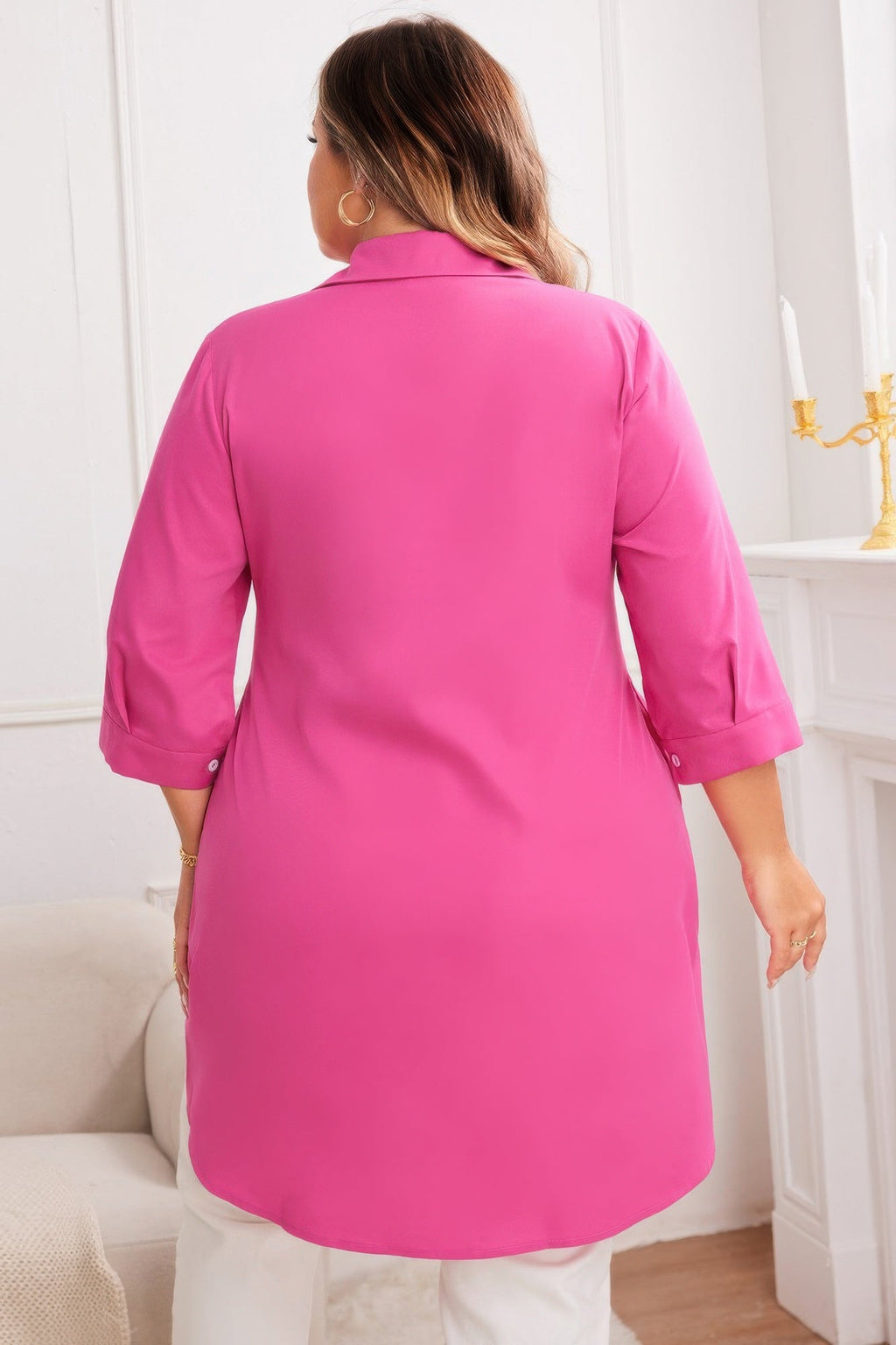 Silver Lake Button Front A-Line Dress