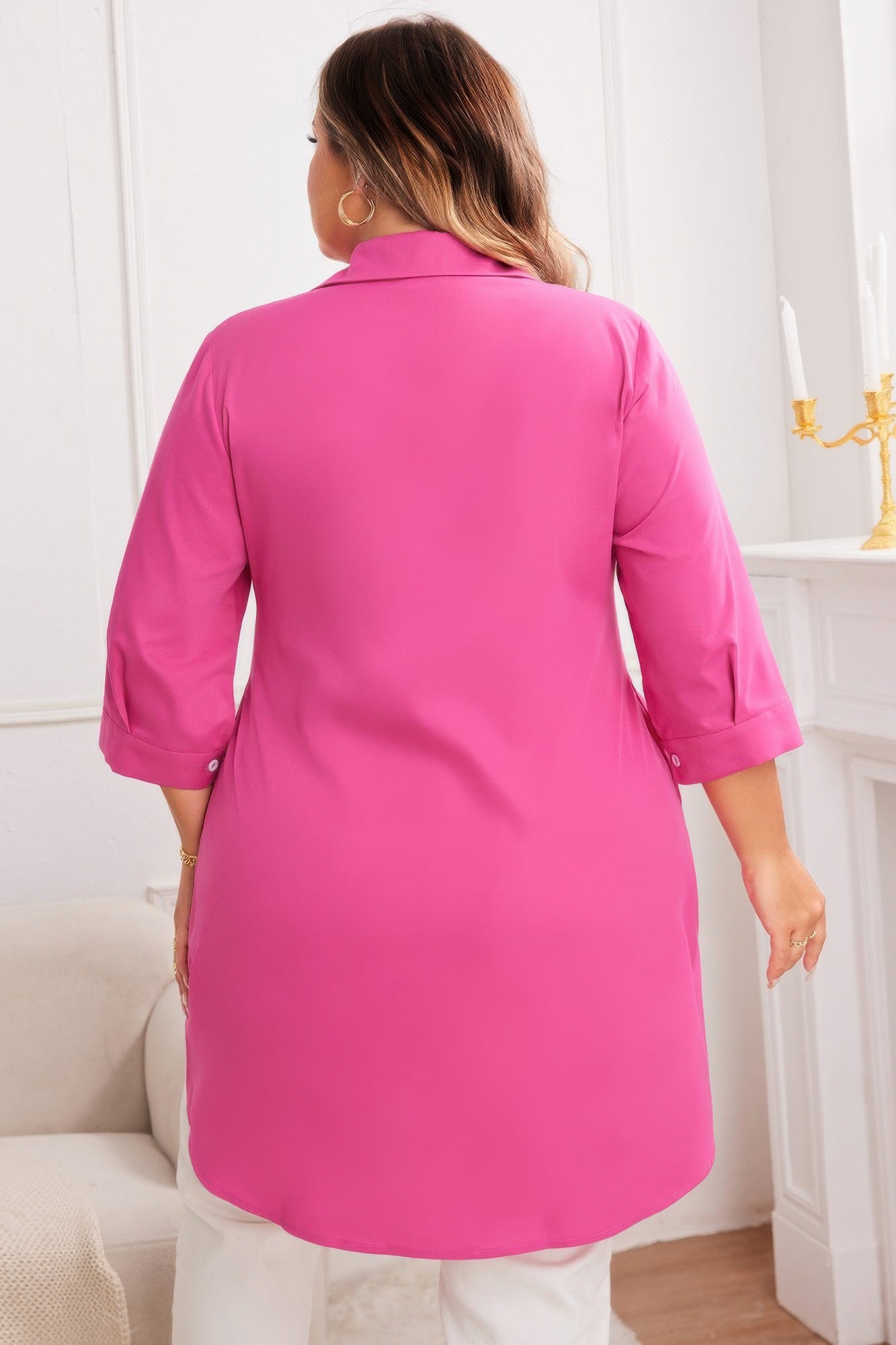 Silver Lake Button Front A-Line Dress