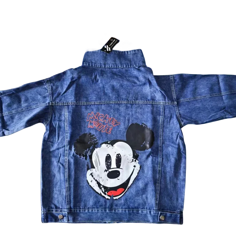 Boutique Cartoon Clothing Mickey Printed Denim Jacket Women Spring And Autumn Loose Large Size Jacket Cartoon Casual loose Top