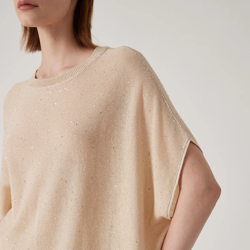 BC1155 Boutique Luxury Brand Women's Clothing Summer loose Knitted Pullover Linen Silk plus size  Sweaters